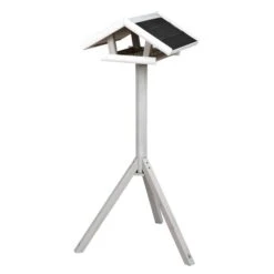 Trixie Natura Futterhaus Mit Ständer 115 Cm Grau/weiß