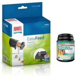 Juwel EasyFeed + Dennerle Fischfutter Diskus Soft 1000ml