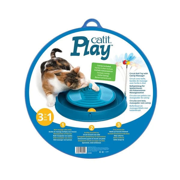 Catit Play 3in1 Circuit Ball Spielzeug Mit Katzenminze-Massagebürsten 5 Catit Play 3in1 Circuit Ball Spielzeug Mit Katzenminze-Massagebürsten – Bild 3
