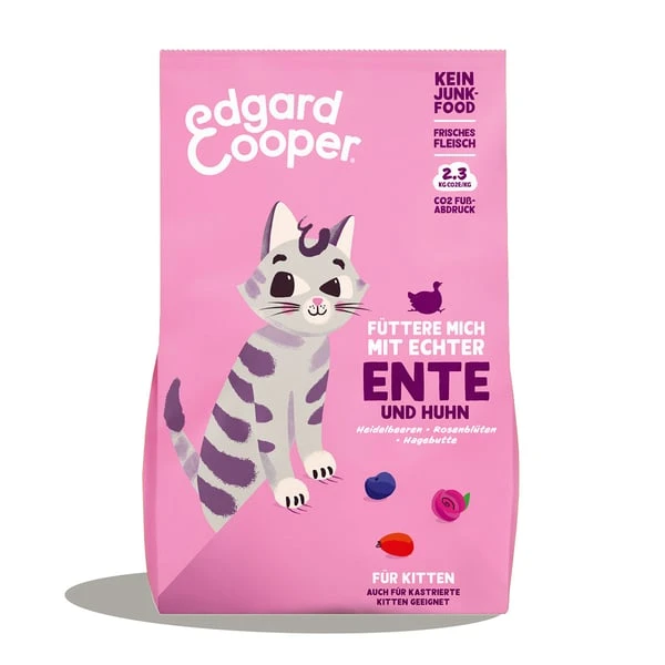 Edgard & Cooper Trockenfutter Kitten Ente Und Huhn 2kg 3 Edgard & Cooper Trockenfutter Kitten Ente Und Huhn 2kg