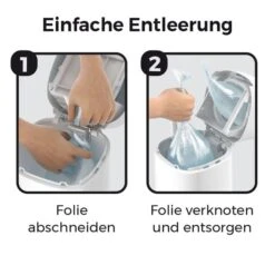 LitterLocker Fashion Katzenstreu-Entsorgungseimer Mit Stoff-Bezug Cat Paws Grey -Heimtierbedarf Geschäft einfache entleerung
