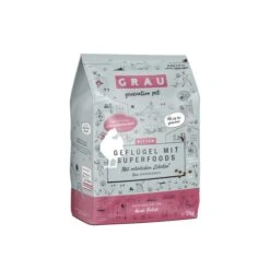 Grau Katze Kitten Geflügel Mit Superfoods