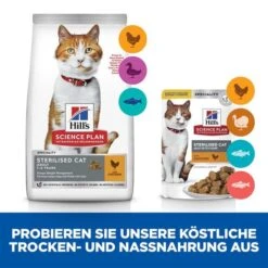Hill's Science Plan Sterilised Young Huhn -Heimtierbedarf Geschäft hills science plan sterilised cat adult huhn 3kg 4