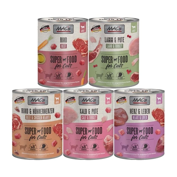 MAC's Cat Fleischmenü 30x800g Mixpaket 2 3 MAC's Cat Fleischmenü 30x800g Mixpaket 2