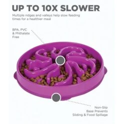 Outward Hound Fun Feeder Slo Bowl Anti Schling Flower Purple 13 Outward Hound Fun Feeder Slo Bowl Anti Schling Flower Purple -Heimtierbedarf Geschäft outward hound fun feeder slo bowl flower purple large web 4