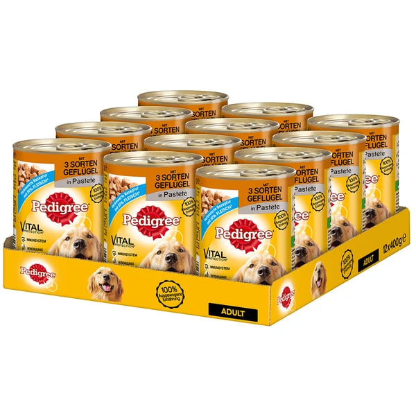 Pedigree Mit 3 Sorten Geflügel In Pastete 3 Pedigree Mit 3 Sorten Geflügel In Pastete