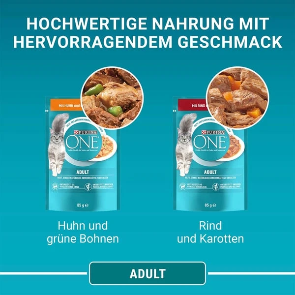 PURINA ONE Adult In Sauce Rind 26x85g 9 PURINA ONE Adult In Sauce Rind 26x85g – Bild 7