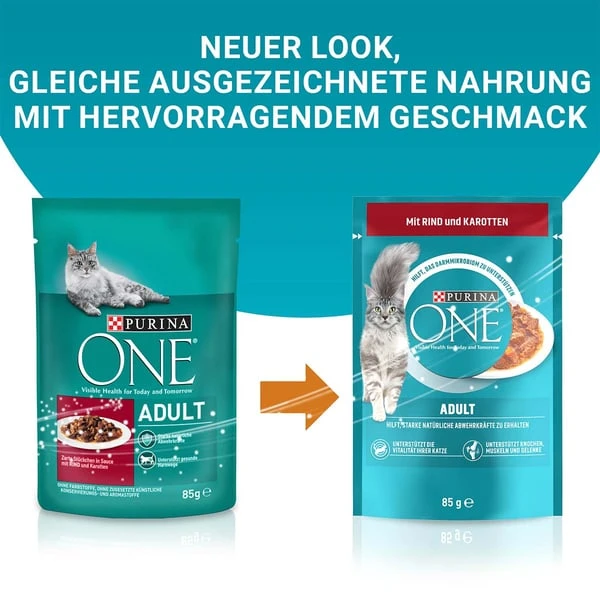 PURINA ONE Adult In Sauce Rind 26x85g 10 PURINA ONE Adult In Sauce Rind 26x85g – Bild 8
