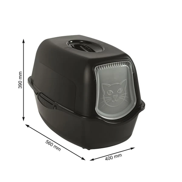 Rotho MyPet Katzentoilette Eco BAILEY Schwarz 4 Rotho MyPet Katzentoilette Eco BAILEY Schwarz – Bild 2