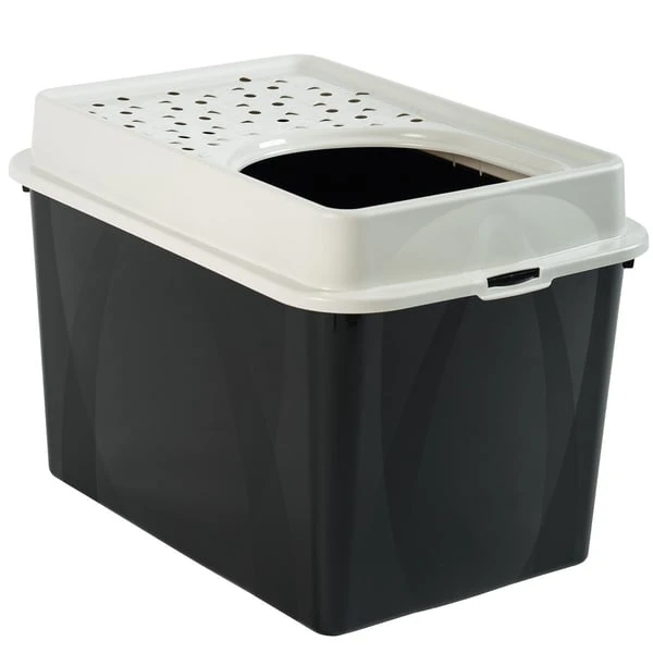 Rotho MyPet Katzentoilette Eco BERTY Schwarz/weiß 3 Rotho MyPet Katzentoilette Eco BERTY Schwarz/weiß