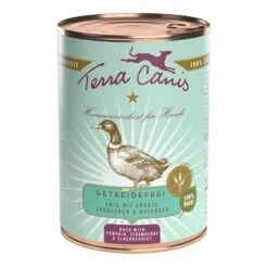 Terra Canis Getreidefrei Ente Mit Kürbis, Erdbeeren Und Holunder