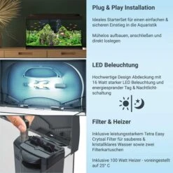 Tetra Starter Line LED Aquarium 105L 10 Tetra Starter Line LED Aquarium 105L -Heimtierbedarf Geschäft tetra starterline led 105l 3cHuC0DM3cubnp