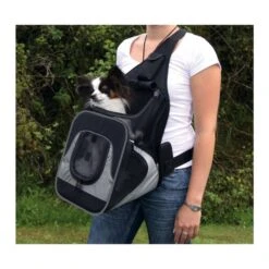 Trixie Fronttasche Savina Schwarz/grau -Heimtierbedarf Geschäft trixie fronttasche savina grau schwarz 01