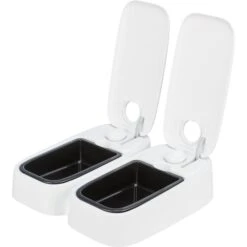 Trixie Futterautomat TX2, 2×300 Ml/ 27×7×24cm Weiß -Heimtierbedarf Geschäft trixie futterautomat tx2 2x300ml 3