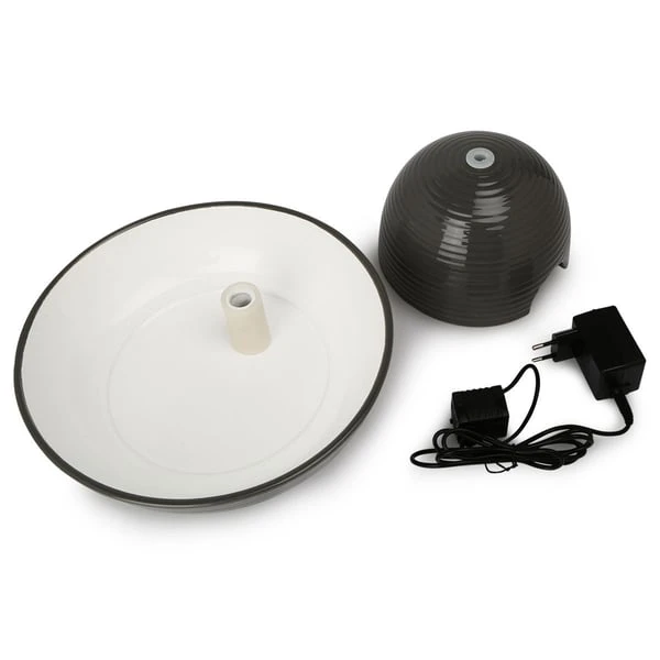 Trixie Trinkbrunnen Keramik Vital Flow 1,5 L, Grau/weiß 4 Trixie Trinkbrunnen Keramik Vital Flow 1,5 L, Grau/weiß – Bild 2