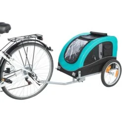 Trixie Fahrradanhänger Türkis -Heimtierbedarf Geschäft trixie fahrradanhaenger tuerkis schwarz web 10