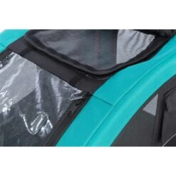 Trixie Fahrradanhänger Türkis -Heimtierbedarf Geschäft trixie fahrradanhaenger tuerkis schwarz web 4