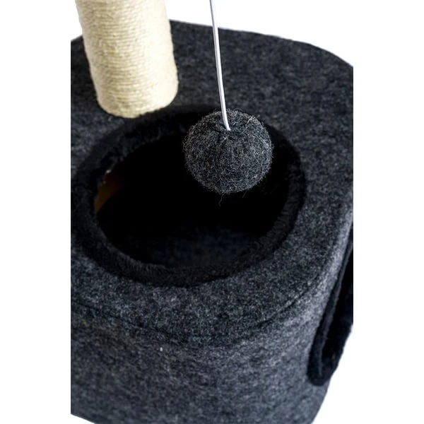 ZooRoyal Kratzbaum Lisa 58cm Filz Anthrazit 6 ZooRoyal Kratzbaum Lisa 58cm Filz Anthrazit – Bild 4