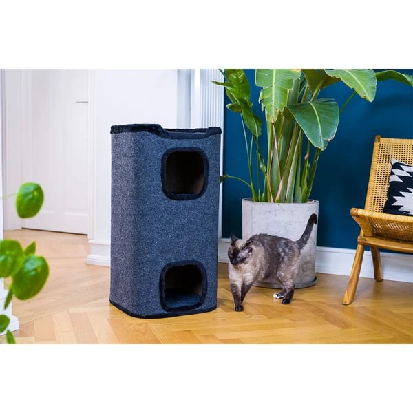 ZooRoyal Premium Kratztonne Jori 78cm Filz Anthrazit 7 ZooRoyal Premium Kratztonne Jori 78cm Filz Anthrazit – Bild 5