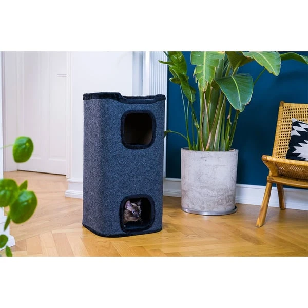 ZooRoyal Premium Kratztonne Jori 78cm Filz Anthrazit 8 ZooRoyal Premium Kratztonne Jori 78cm Filz Anthrazit – Bild 6