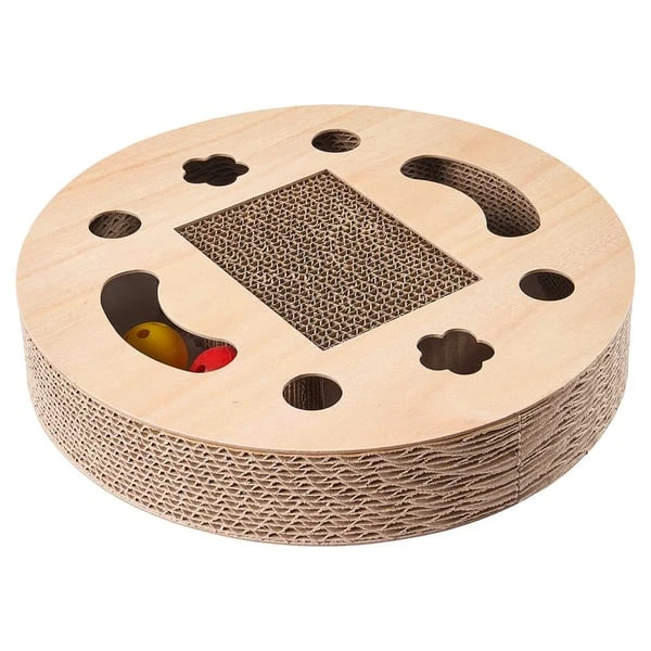 ZooRoyal Kratzpappe Mit Bällen & Katzenminze 3 ZooRoyal Kratzpappe Mit Bällen & Katzenminze